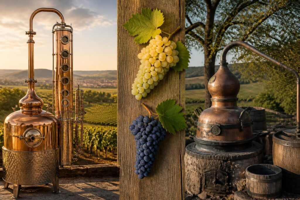 découvrez les différences entre cognac et armagnac à travers leurs méthodes de distillation uniques et les terroirs qui façonnent ces prestigieux spiritueux français.
