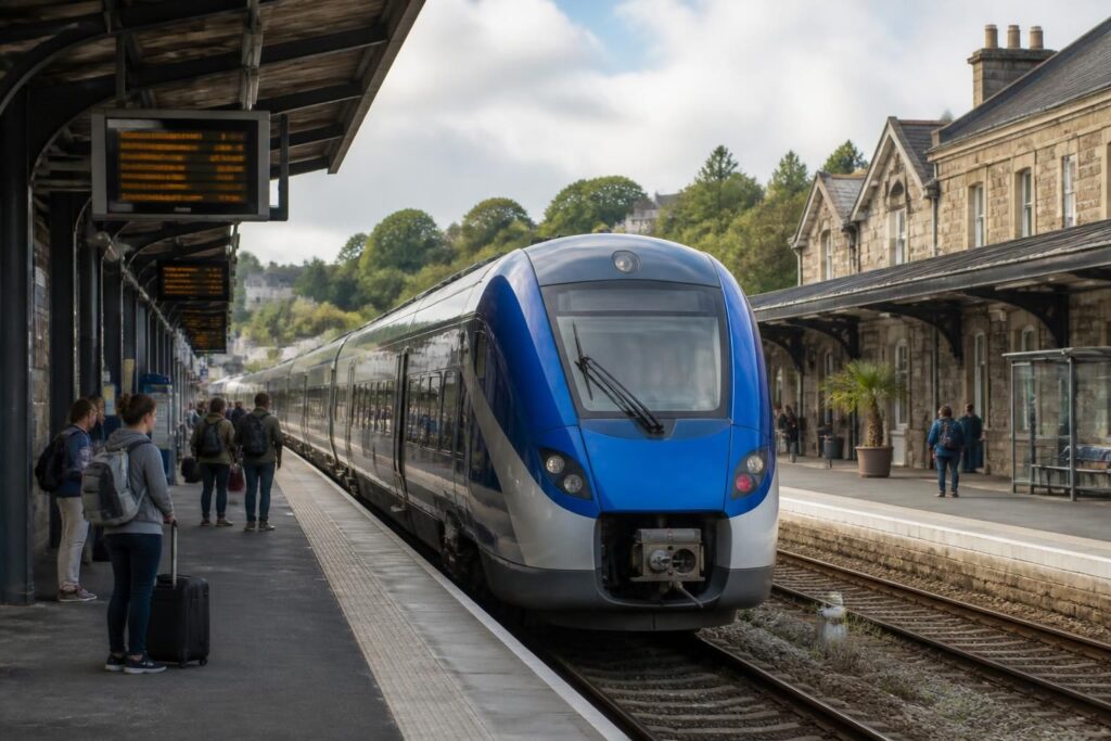 consultez les horaires et tarifs du train quimper-rosporden pour aujourd’hui. planifiez votre trajet facilement avec les informations à jour sur les départs et prix.