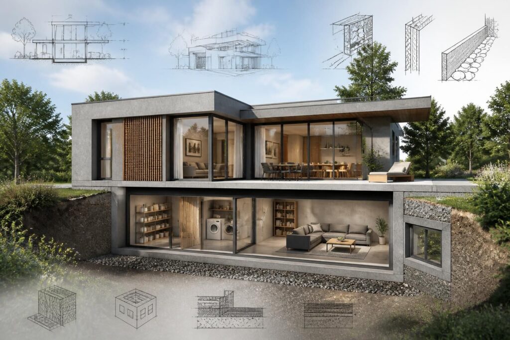 découvrez nos plans détaillés et conseils pratiques pour construire une maison avec sous-sol semi-enterré, alliant confort, fonctionnalité et esthétisme.