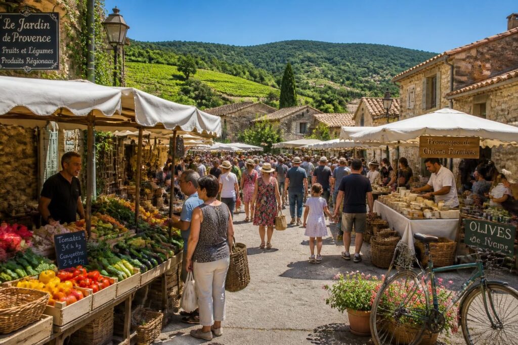 découvrez le marché hebdomadaire de beaumes de venise : jours d'ouverture, ambiance conviviale et photos authentiques pour préparer votre visite.