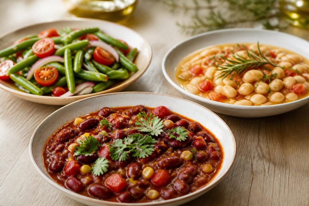 découvrez nos délicieuses recettes à base de haricots rouges, verts et blancs, faciles à préparer pour des repas savoureux et équilibrés.